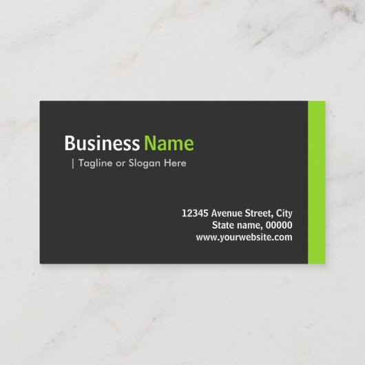 歯科アシスタント - 現代のミニマリストグリーン 名刺 (裏面)