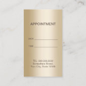 歯科アポイントメントのモダンな金ゴールドのボーダー歯科医 予約カード (裏面)