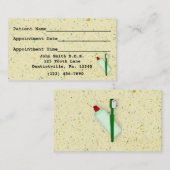 歯科アポイントメントの名刺 予約カード (正面/裏面)