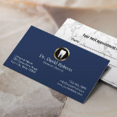 歯科アポイントメントエレガントネイビーブルー歯科医 予約カード