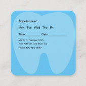 歯科アポイントメントカード歯テーマ スクエア名刺 (正面)