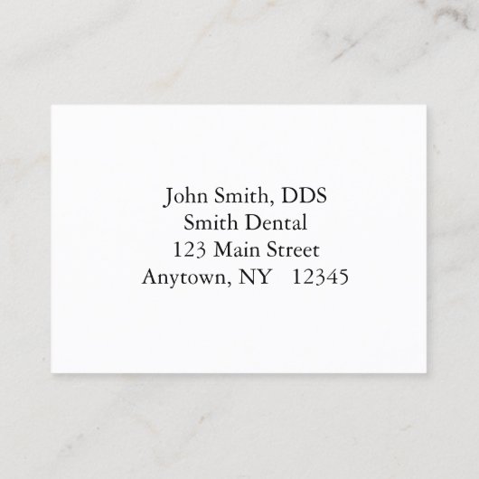 歯科アポイントメントカード 予約カード (裏面)