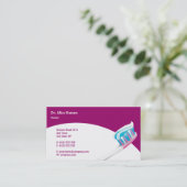 歯科アポイントメントカード |歯医者の女性 予約カード (スタンド正面)