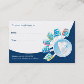 歯科アポイントメントカード |歯医者(EU) 予約カード (裏面)