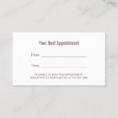 歯科アポイントメント歯ハートバラ金ゴールド歯科医 予約カード (裏面)