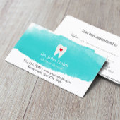 歯科アポイントメント歯ハート水カラー歯科医 予約カード