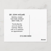 歯科アポイントメント ポストカード (裏面)