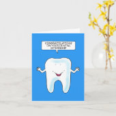 歯科インターンシップおめでとう カード (黄色い花)