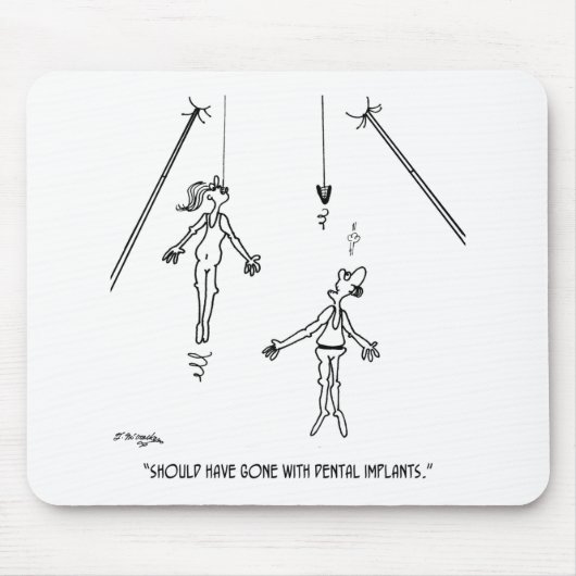 歯科インプラントの漫画9468 マウスパッド (正面)