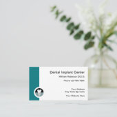 歯科インプラントアポイントメントテンプレート 名刺 (スタンド正面)