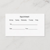 歯科インプラントロゴアポイントメント名刺 名刺 (裏面)