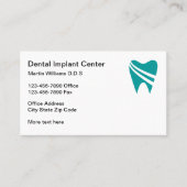 歯科インプラントロゴアポイントメント名刺 名刺 (正面)