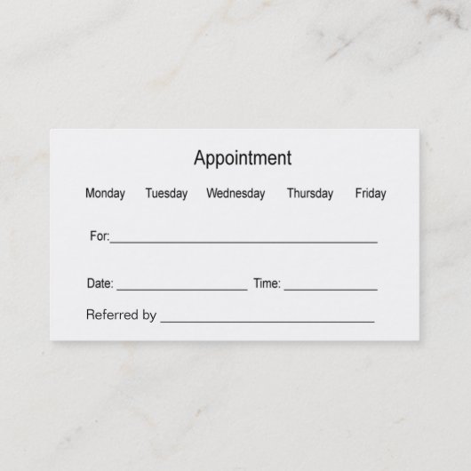 歯科インプラント歯科医のビジネスアポイントメントカード 名刺 (裏面)