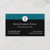 歯科インプラント歯科医のビジネスアポイントメントカード 名刺 (正面)