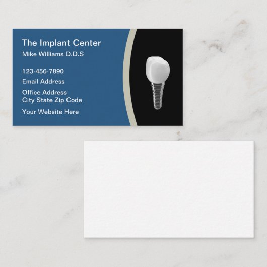 歯科インプラント歯科用センター 名刺 (正面/裏面)