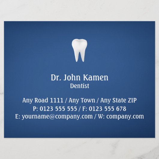 歯科エレガント科 |青 チラシ (正面)