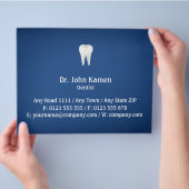 歯科エレガント科 |青 チラシ (手)