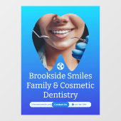 歯科カスタマイズ医クリニック患者歯スマイル巨大 ウィンドウサイン (シート)