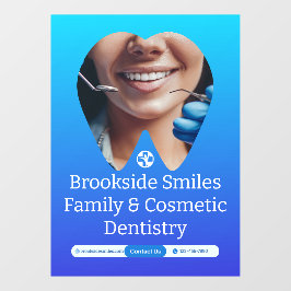 歯科カスタマイズ医クリニック患者歯スマイル巨大 ウィンドウサイン