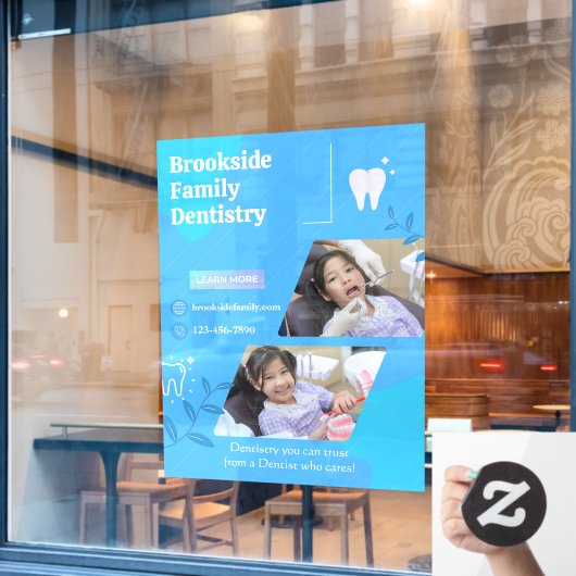 歯科カスタマイズ医診療所写真広告 ウィンドウサイン (カフェ窓)