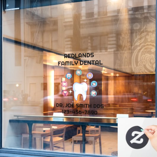歯科カスタマイズ診療所歯の修理 ウィンドウサイン (カフェ窓)