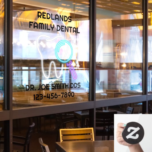 歯科カスタマイズ診療所歯ドア ウィンドウサイン (レストラン窓)