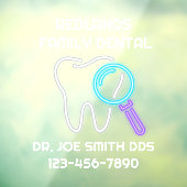 歯科カスタマイズ診療所歯ドア ウィンドウサイン (シート3)