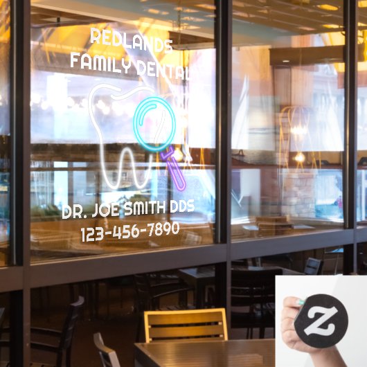 歯科カスタマイズ診療所歯ドア ウィンドウサイン (レストラン窓)