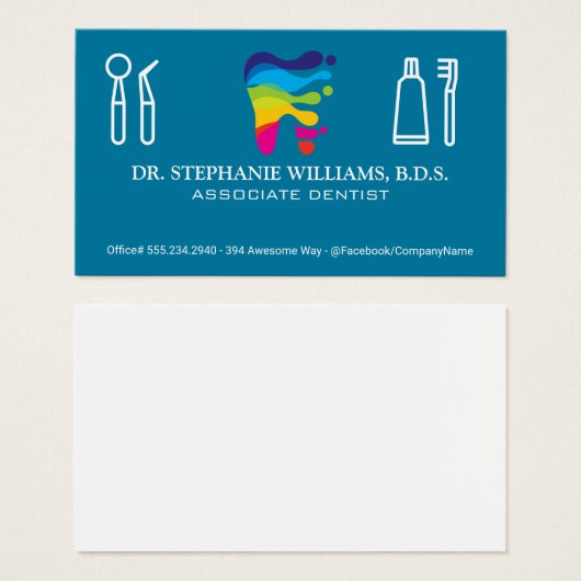 歯科カラフルロゴ | ツール (正面&裏面)