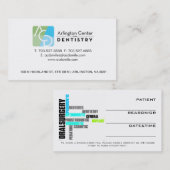 歯科カード 予約カード (正面/裏面)