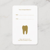 歯科クラシック医 |デンタルゴールデンアポイントメントカード 名刺 (裏面)