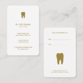 歯科クラシック医 |デンタルゴールデンアポイントメントカード 名刺 (正面/裏面)