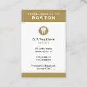 歯科クラシック医 |デンタルゴールデン 名刺 (正面)