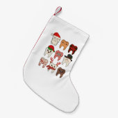 歯科クリスマスおもしろい歯科の休日 スモールクリスマスストッキング (正面 (吊り時))