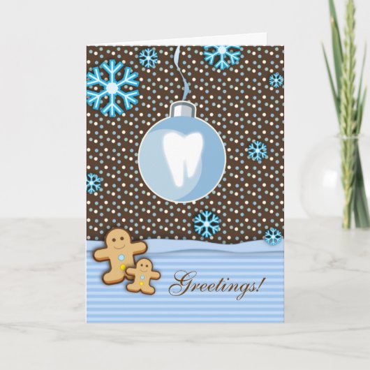 歯科クリスマスカードのジンジャーブレッドのモル シーズンカード (正面)