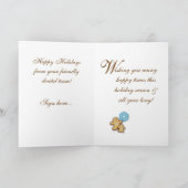 歯科クリスマスカードのジンジャーブレッドのモル シーズンカード (内部)