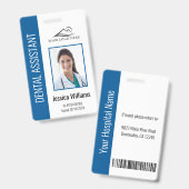 歯科クリニックのロゴ歯科医の従業員の写真ID バッジ (正面＆裏面)