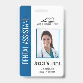 歯科クリニックのロゴ歯科医の従業員の写真ID バッジ (正面)