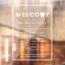 歯科クリニックの営業時間 ロゴマーク ウィンドウサイン