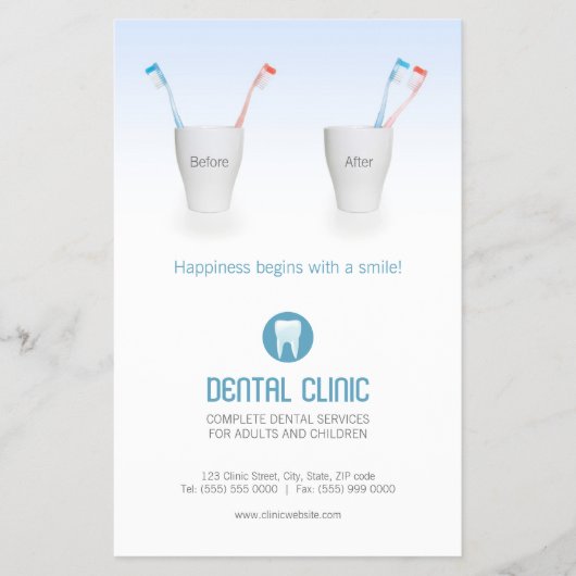 歯科クリニックフライヤー チラシ (正面)