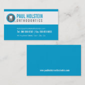 歯科クリニックモダンロゴ歯科ブルー 名刺 (正面/裏面)