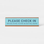 歯科クリニック披露宴デスクのサインを確認して デスクネームプレート (正面)