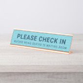 歯科クリニック披露宴デスクのサインを確認して デスクネームプレート (正面)