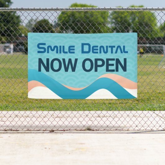 歯科クリニック歯医者がバナーの看板を開く 横断幕 (インサイチュ)