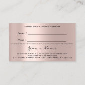 歯科クリニック歯科スタジオバラアポイントメントロゴ 予約カード (裏面)