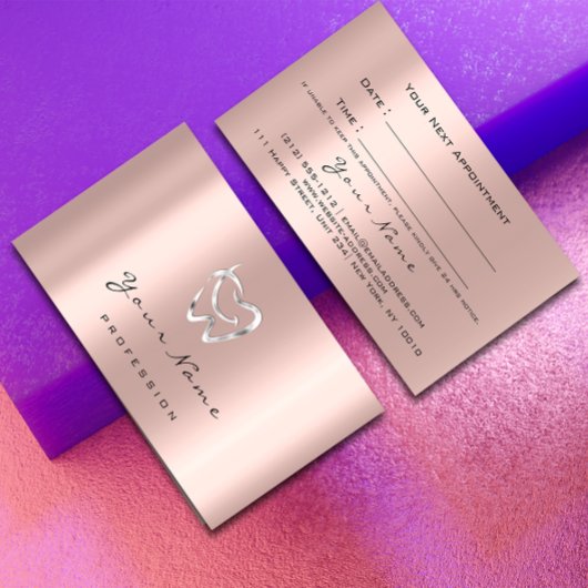 歯科クリニック歯科医シルバーバラアポイントメントロゴ 予約カード