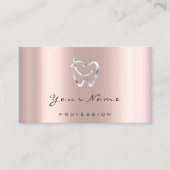 歯科クリニック歯科医シルバーバラアポイントメントロゴ 予約カード (正面)