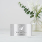 歯科クリニック歯科医シルバーロゴVIPアポイントメント 予約カード (スタンド正面)