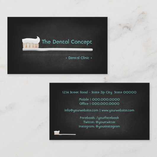 歯科クリニック 名刺 (正面/裏面)