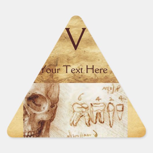 歯科クリニック,歯科モノグラムパーチメント三角形 三角形シール (正面)